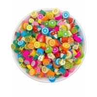 10mm Karışık Meyve Figür Polimer Kil Fimo Hamur Boncuk 20 Adet