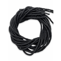 4mm Siyah Polimer Kil Fimo Boncuk Dizisi 40cm Hamur Boncuk Fimo Dizi