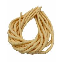 6mm Krem Renk Polimer Kil Fimo Boncuk Dizisi 40cm Hamur Boncuk Fimo Dizi