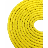 8mm Sarı Renk Polimer Kil Fimo Boncuk Dizisi 40cm Hamur Boncuk Fimo Dizi