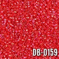Miyuki Delica Kırmızı, Opak, Gökkuşağı DB-159 Boncuk - Kutu No:114 - 11/0 - 5 Gr