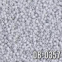 Miyuki Delica Mat Açık Gri  DB-357 Boncuk - Kutu No:87 - 11/0 - 5 Gr