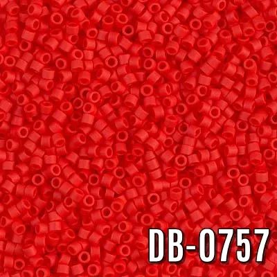 Miyuki Delica Mat Açık Kırmızı DB-757 Boncuk - Kutu No:163 - 11/0 - 5 Gr