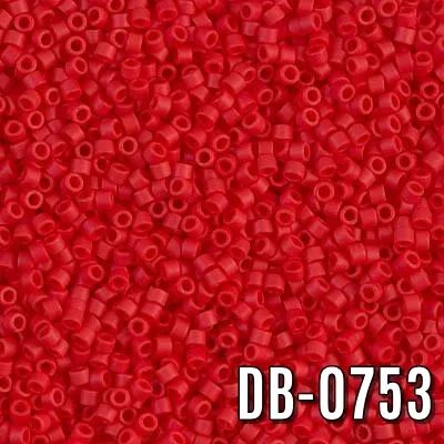 Miyuki Delica Mat Kırmızı DB-753 Boncuk - Kutu No:72 - 11/0 - 5 Gr