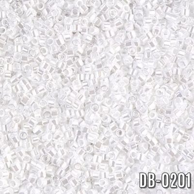 Miyuki Delica Sedefli Parlak Beyaz DB-201 Boncuk - Kutu No:63 - 11/0 - 5 Gr