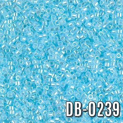 Miyuki Delica Yarı Şeffaf Açık Mavi DB-239 Boncuk - Kutu No:283 - 11/0 - 5 Gr