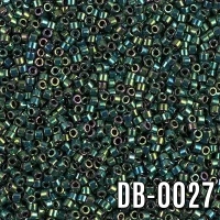Miyuki Delica Yeşil Opak Metalik DB-27 Boncuk - Kutu No:74 - 11/0 - 5 Gr