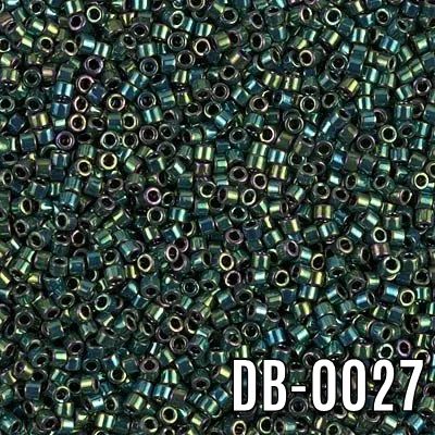 Miyuki Delica Yeşil Opak Metalik DB-27 Boncuk - Kutu No:74 - 11/0 - 5 Gr