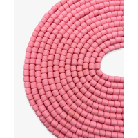Pembe Polimer Kil Lino Hamur Boncuk Dizisi 6x6mm Silindir 40cm Dizi Lino