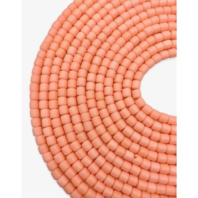 Somon Polimer Kil Lino Hamur Boncuk Dizisi 6x6mm Silindir 40cm Dizi Lino