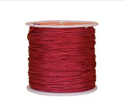 Bordo Paraşüt Bileklik Kolye Takı Tesbih ve Emzik İpi 0,8 mm 1 Makara 100 Metre