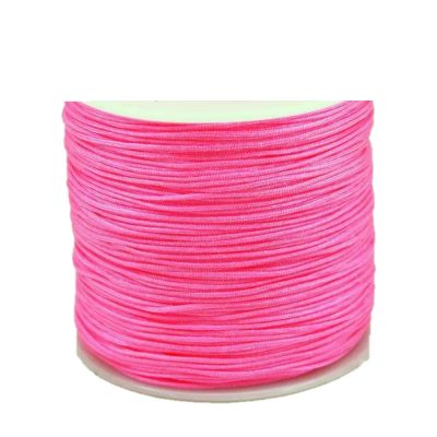 Fosforlu Pembe Paraşüt Bileklik Kolye Takı Tesbih ve Emzik İpi 0,8 mm 1 Makara 100 Metre