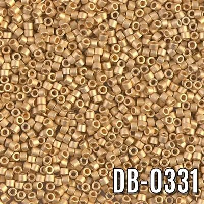 Miyuki Delica 24 Ayar Mat Altın Kaplama Boncukları DB-331 Boncuk - Kutu No:11 - 11/0 - 5 Gr
