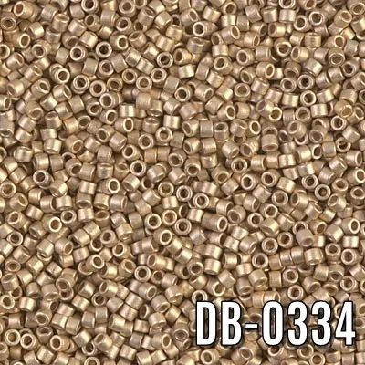 Miyuki Delica 24 Ayar Mat Altın Kaplama Boncukları DB-334 Boncuk - Kutu No:14 - 11/0 - 5 Gr