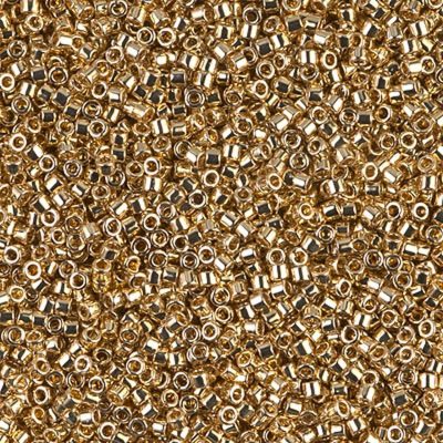 Miyuki Delica 24kt Gerçek Altın Opak Kaplama DB-34 Boncuk - Kutu No:45 - 11/0 - 5 Gr