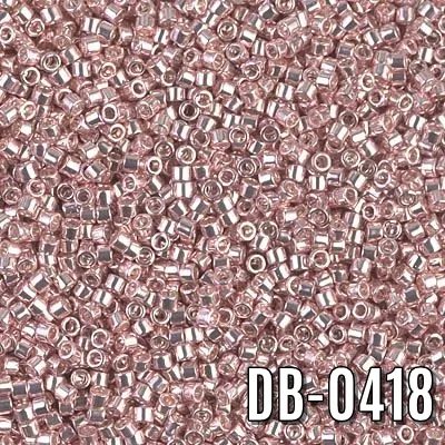 Miyuki Delica alvaniz Kaplama Rose Boncukları DB-418 Boncuk - Kutu No:83 - 11/0 - 5 Gr
