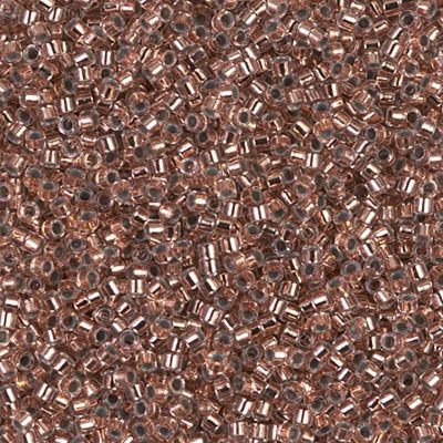 Miyuki Delica Kristal Bakır,Pembe, Şeffaf, İçi Bakır Kaplamalı DB-37 Boncuk - Kutu No:42 - 11/0 - 5 Gr